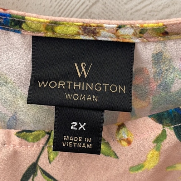 ❤️ 🆕 WORTHINGTON Floral Blouse Size 2X - Picture 4 of 4